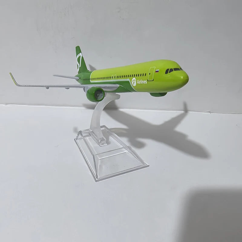 JASON TUTU 16cm Siberian Airlines S7 Airbus 320 Plane Airplane Model Aircraft Model Diecast Metal 1/400 Scale Planes Gift Collec