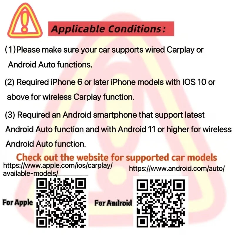 4-in-1 Dongle Wireless CarPlay Adapter for Android Auto, Mirror Link, For Ios18+ Carplay Airplay Screen Mirroring, Plug & Play