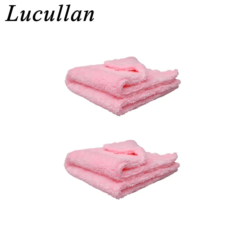 Lucullan 30/70 Super Glory Edgeless Plush Microfiber Towel 40x40cm 600GSM Cloths For Polishing Buffing Finishes Car Wash