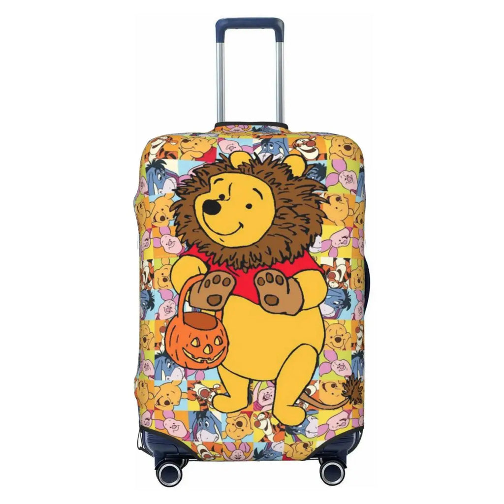 Custom W-Winnie Anime The Pooh Luggage Cover Fashion Suitcase Protector Covers Suit For 18-32 inch