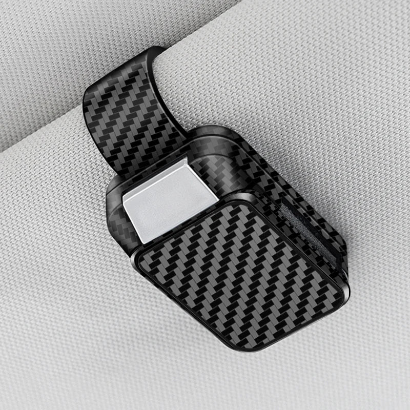 Universal Car Sun Visor Glasses Clip Carbon Fiber Portable Eyeglasses Sunglasses Storage Holder Car Interior Accessories