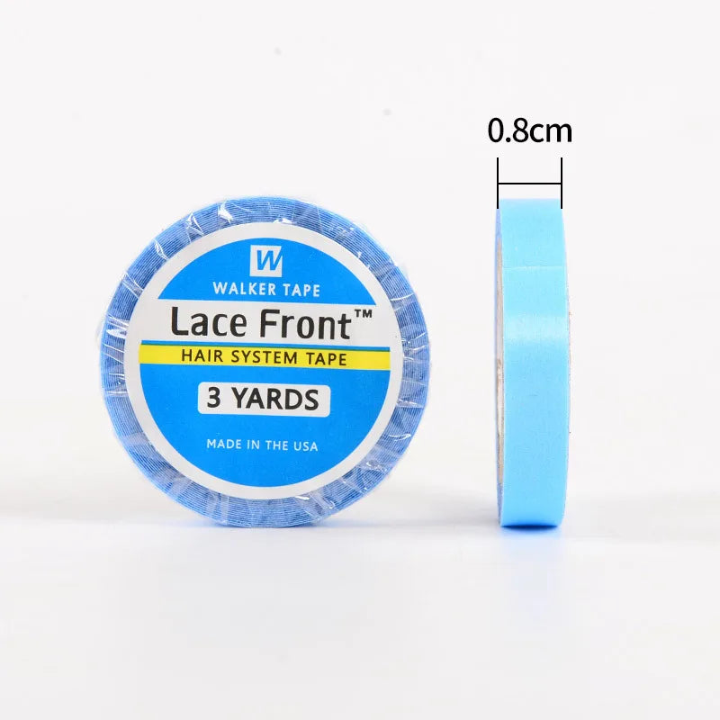 1/2/3 Roll 3 Yards*0.8 CM Super Hair Blue Tape Double-Sided Adhesive Tape for Hair Extension/Lace Wig/Toupee