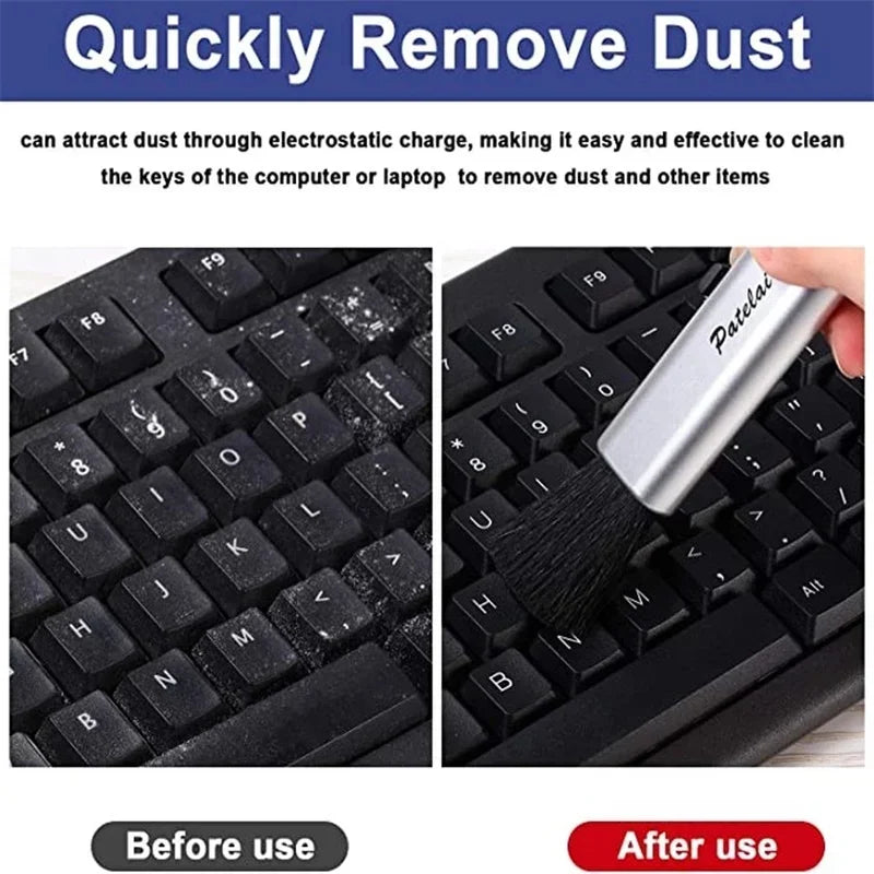 5/1Pcs Car Retractable Interior Cleaning Brush Air Conditioner Computer Detailing Brush Keyboard Plastic Handle Wool Brush