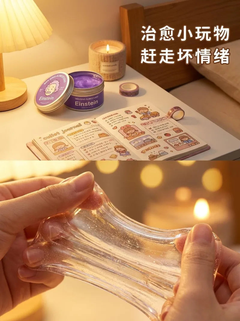 New Stress Relief Toys Old Man Liquid Squishy Transparent Crystal Slime Fluffy Foam Putty Kids Safe Bouncy Stretchy Color Slime