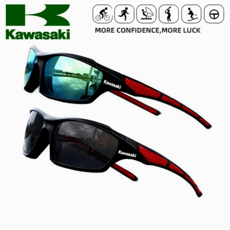 Kawasaki Cycling Sunglasses Outdoor Sports Windproof Dustproof Goggles Camping Climbing Fishing Glasses Mountain Bike Eyewear
