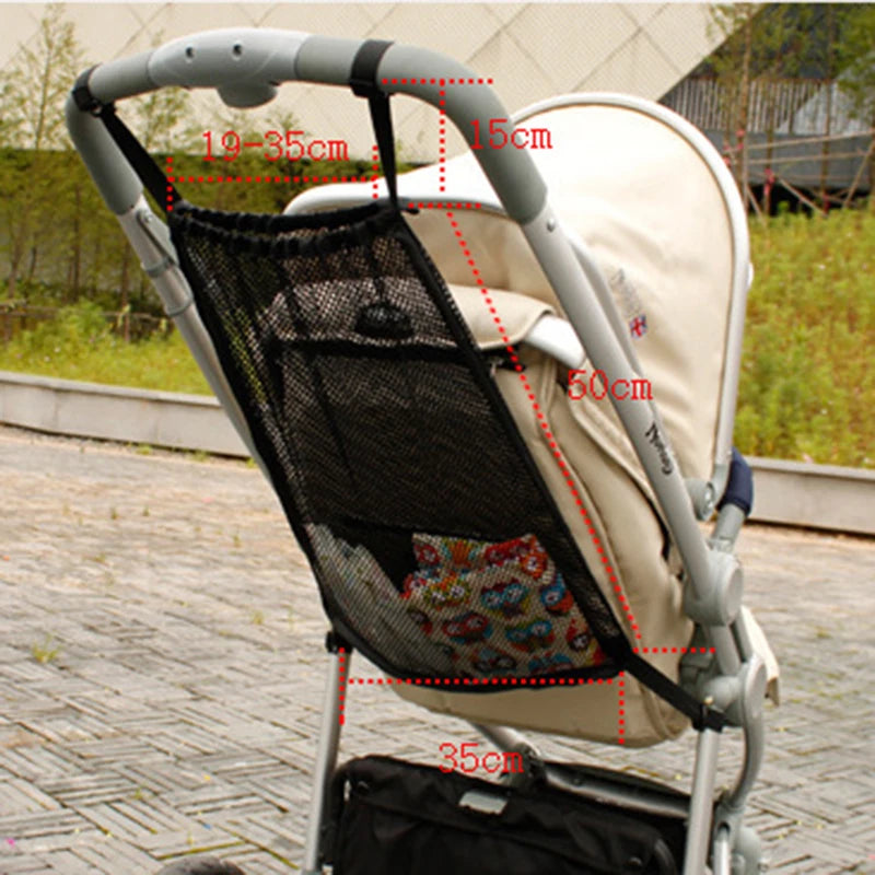 Baby Stroller Bag Mesh Baby Organizer Hanging Bag Pram Diaper Nappy Storage Bag Baby Items Stroller Accessories