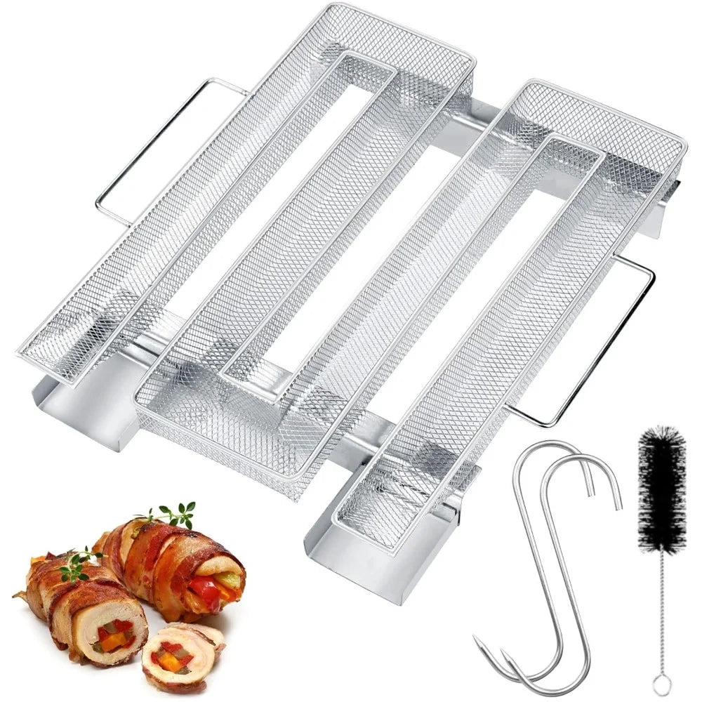1set Cold Smoke Generator with Handle M Cold Smoke Generator Made of Stainless Steel Up To 12 Hours for Grills BBQ Food Tools