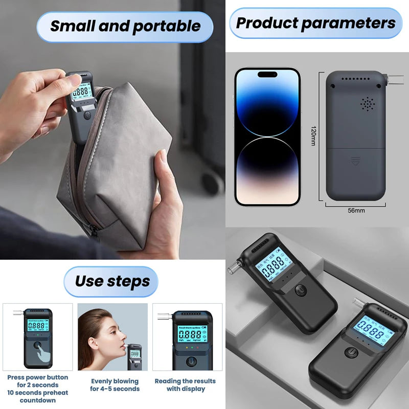 Alcohol Testing Instrument Professional Level Precise Alcohol Testing Instrument With Lcd Digital Display Testing Equipment 2025