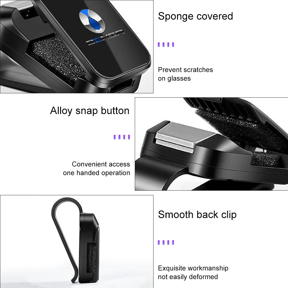 Universal Car Visor Glasses Clip ABS For BYD Denza EV D9 DM-i N7 N8 N9 Z9 Z9GT Car Sunglasses Holder Eyeglass Hanger Accessories