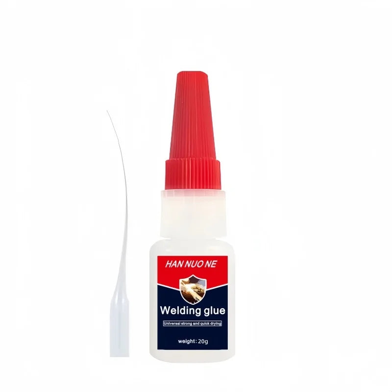 Super Glue Transparent Strong Adhesive Fast-Drying Cyanoacrylate Glue Suitable for Wood, Rubbegr, Leather, Plastic, DIY