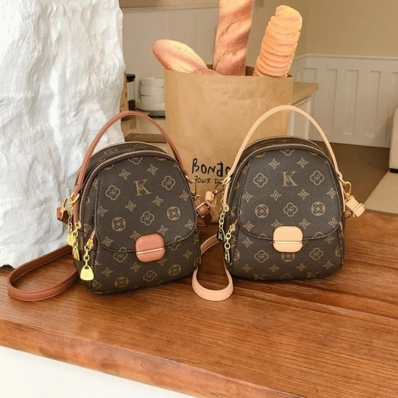 High-End Diaper Bag Trendy Letter Logo Tote Casual Business Shoulder Bag Unique Elegant Leather For Party Or Shopping