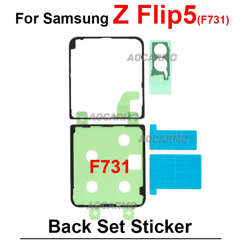 For Samsung Galaxy Z Flip 5 F731 Flip5 Rear + LCD Sticker Back Cover Adhesive Tape Glue