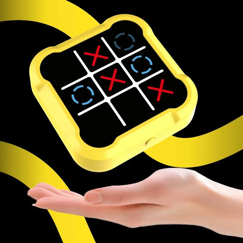 Portable Tic Tac Toe Board Game for Kids & Adults, Wooden XO Chess Set, Travel Tabletop Toy, Montessori Puzzle for Family Party