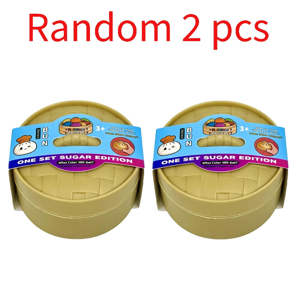 Random Colorful Dumpling with Box Squishy Cute Bun for Adult PU Simulation Small Steamer Squeeze Entertainment Stres Relief Gift