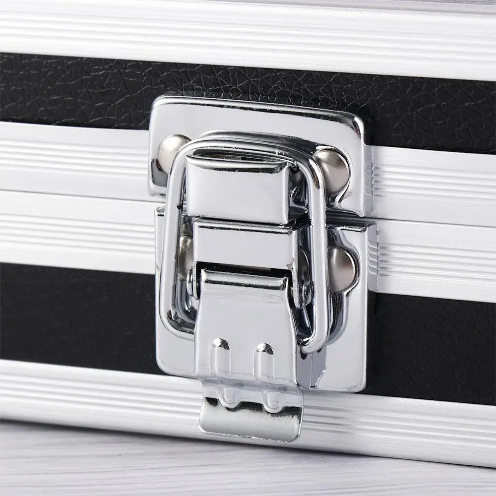 1pc Aluminum Alloy Toolbox, Portable Safety Equipment, Instrument Storage Carrying Case, Pressure Resistant Lockable Storage Box