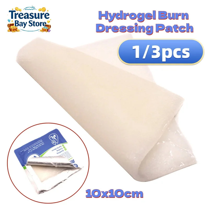 Hydrogel Burn Dressing Patch Sterile Wound Care Bandage Emergency First Aid Skin Protection