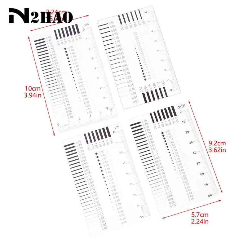Measuring Pass Badge Gauge Stain Card Point Gauge Wire Gauge Transparent Film Ruler Welding Gage Stain Crack Contrast Ruler
