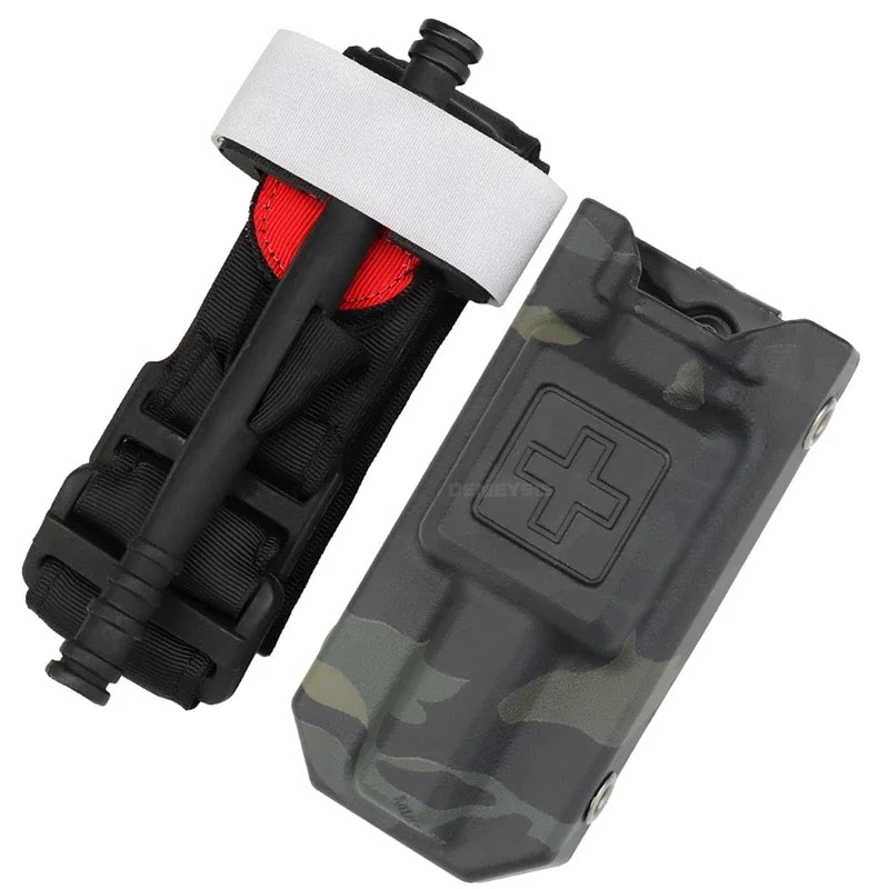 Tactical Tourniquet Holder Portable MOLLE Hunting Emergency Tourniquet Case Outdoor Combat Training Medical First Aid Equipment