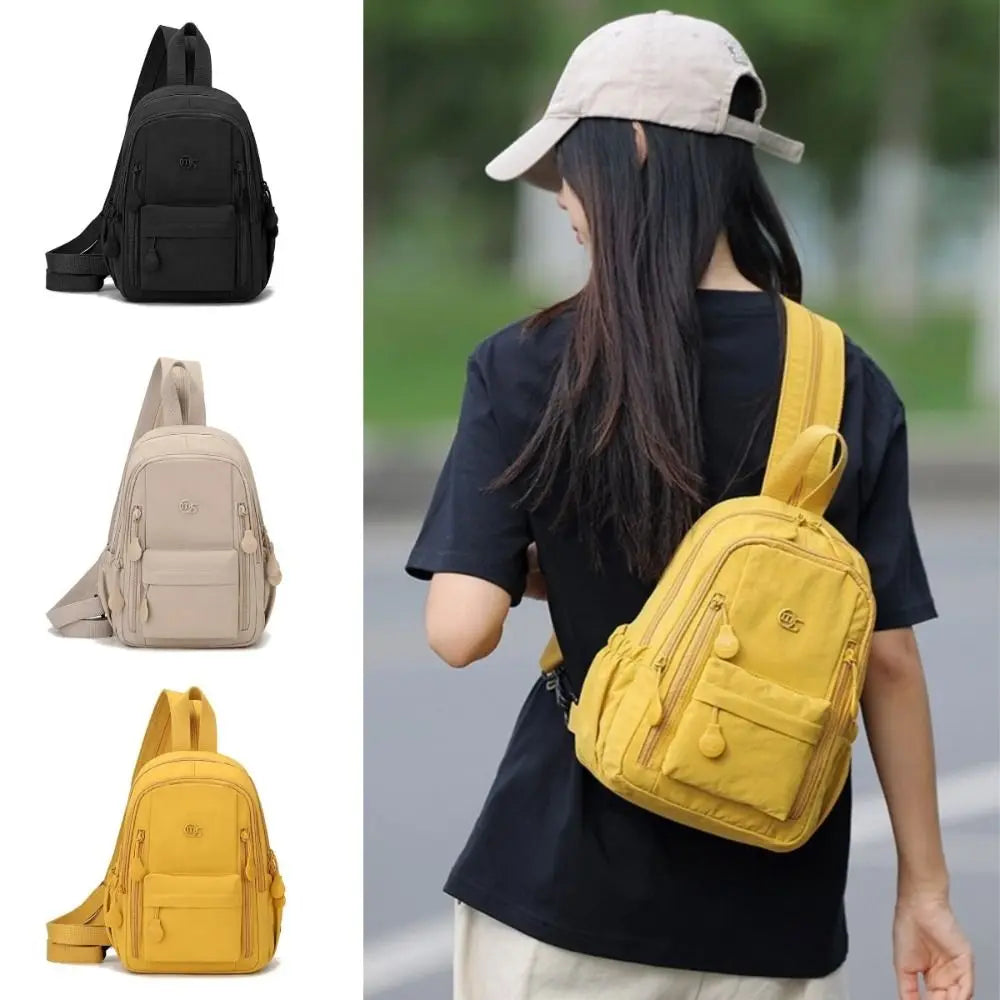 New Dual-use Shoulder Bag All-match Light Weight Small Backpack Multi-pocket Durable Crossbody Bag For Girls Woman