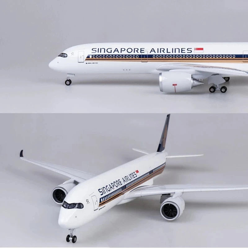 47CM diecast airplanes Singapore Airline b747 A380 a350 model planes With Light & Wheel resin Collection Aircraft Children's toy