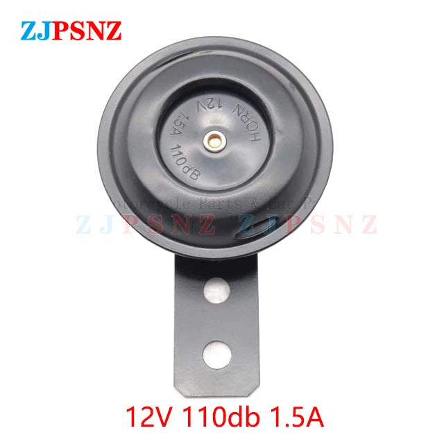 E-bike Motorcycle Electric Scooter Horn Kits 6v 12v 24v 36v 48v 60v 72v Waterproof Round Super Loud Horn Speaker Scooter Mopeds