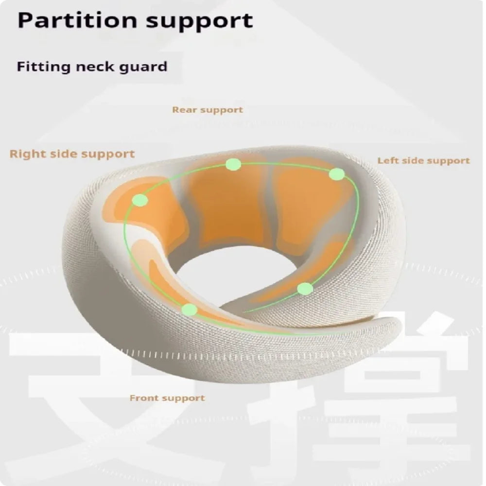 U-Shaped Neck Pillow Neck Support Slow Rebound Adjustable Travel Neck Pillow Washable Memory Foam Sleep Nap Pillows Travel Use
