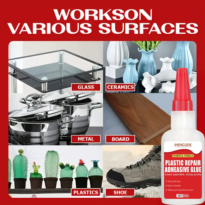 Rubber Glue, Super Strong Adhesive, Cures in 10 Seconds, Used for Tire Repair, Wood, Rubber, Metal, and Glass Repair
