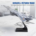 J20 Fighter Alloy Model, Stealth Aircraft Simulation, Display Decor for Boys, Kids, with Stand