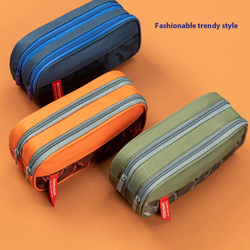 Customised Embroidery/Standard Style 2 Options, High-Quality Camouflage Pencil Case, Stylish Storage Box. Back-to-School Season,