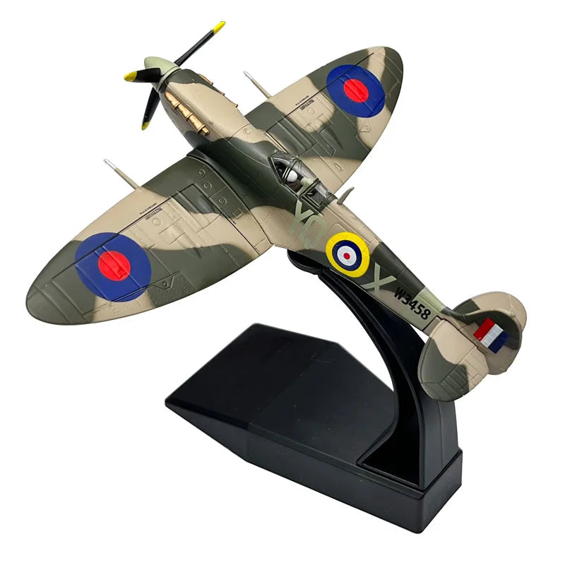 1:72 1/72 Scale WWII British Spitfire Fighter Plane Diecast Metal Airplane Aircraft Ornament Model Gift