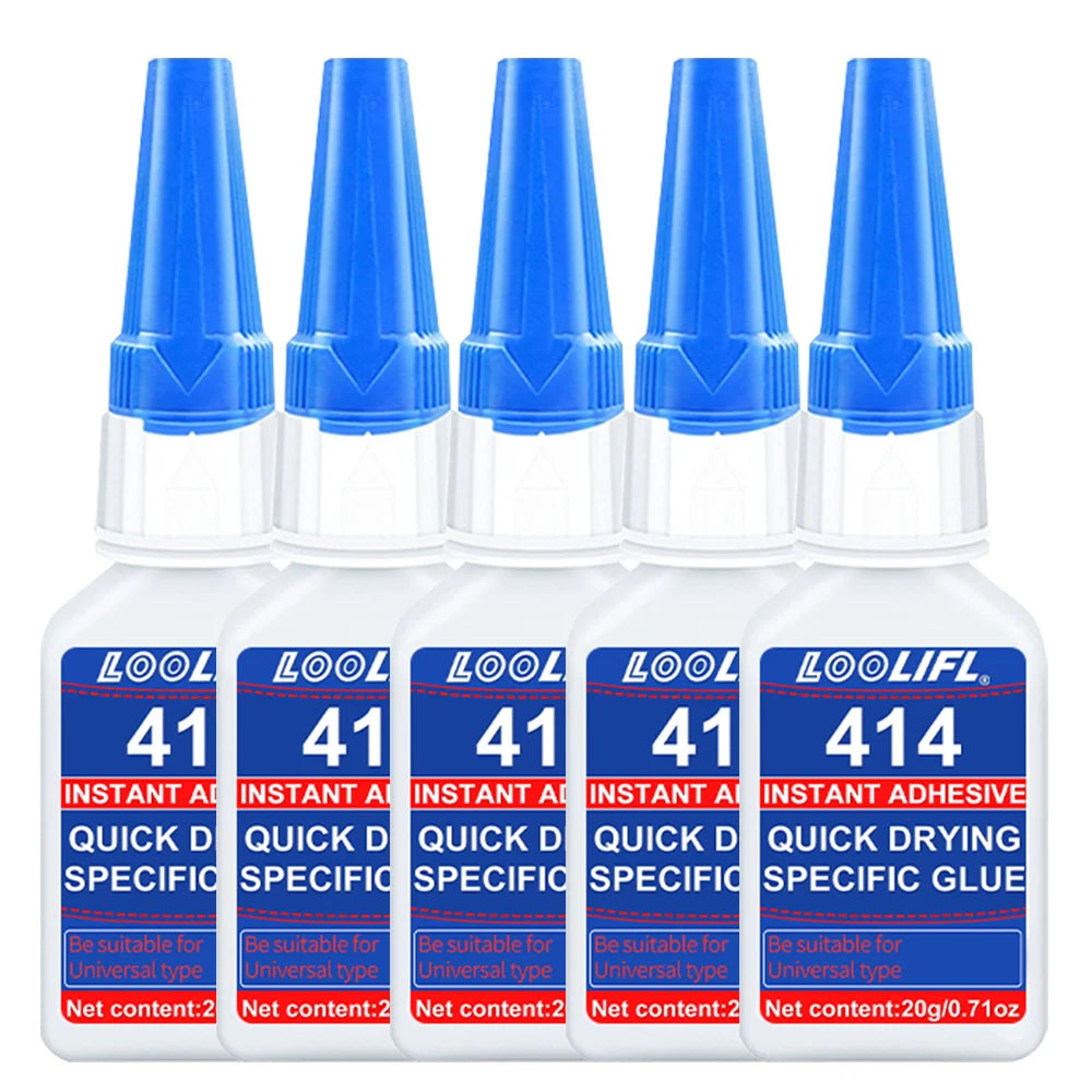 LOOLIFL 414 Instant Adhesive 20g Super Glue Multi Purpose Repair Glue for  Plastic Metal Rubber Wood Ceramic Glass DIY Bonding