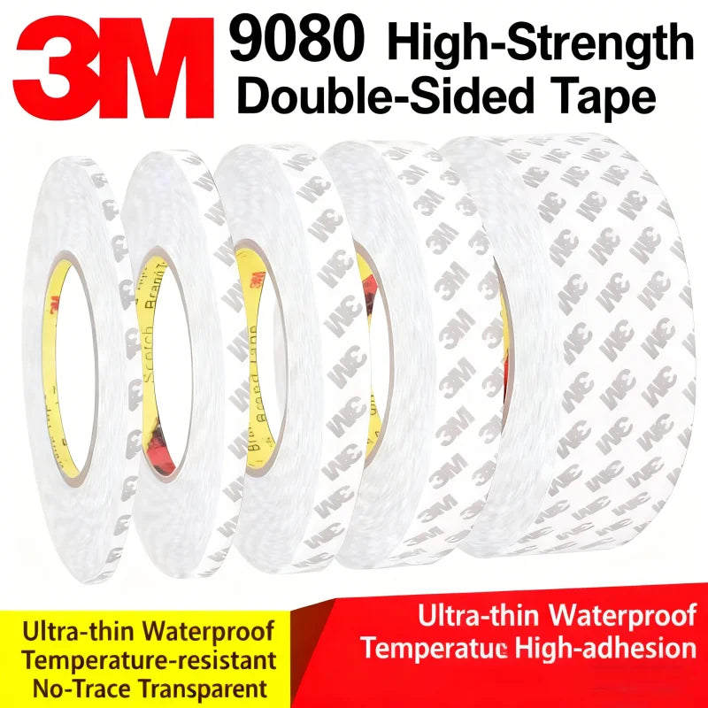 3M 9080 Strong Double Sided Adhesive Tape 50M 5-50mm Ultra-thin Transparent No Traceless Tape High Viscosity Waterproof Adhesive