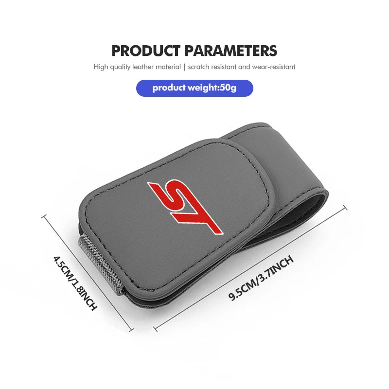 For Ford Magnetic Car Glasses Holder Sunshade Platep Card Ticket Clip ST Racing RS S Mustang Kuga Fiesta Fusion Mondeo Edge