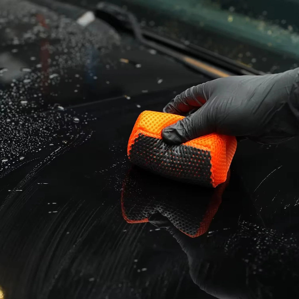 SPTA 1Pc Ultra Clay Scubber Bar Scrubber Orange Sponge Block for Car Wash Paint Detailing Claying