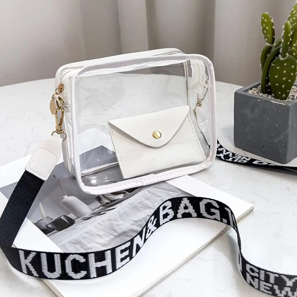 Fashion PVC Crossbody Bags Handbag with Small Phone Bags Shoulder Bag Transparent Jelly Bag Women