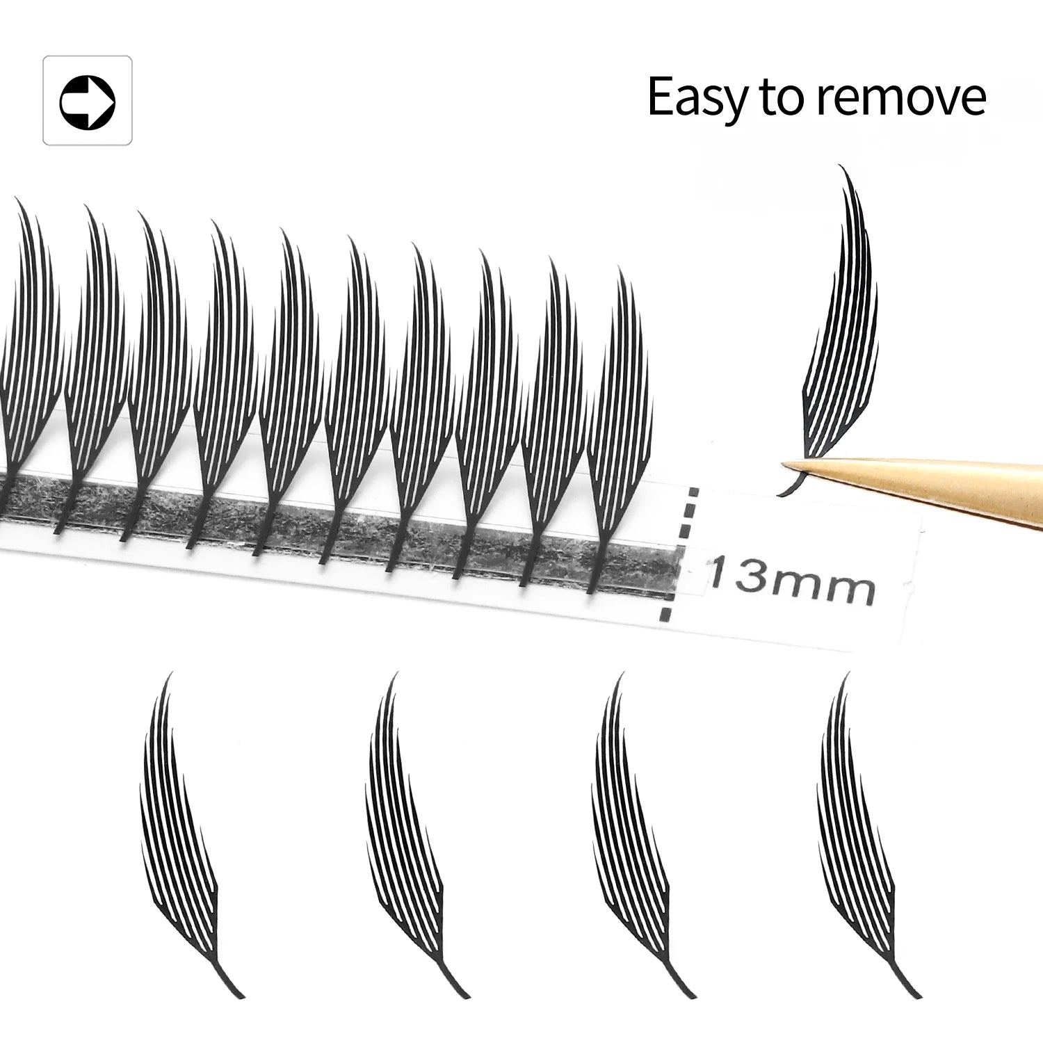 XIUSUZAKI Comic Spire Lashes Automatic Flowering Premade Fans Eyelashes Extensions Individual Volume False Lashes Makeup Tools
