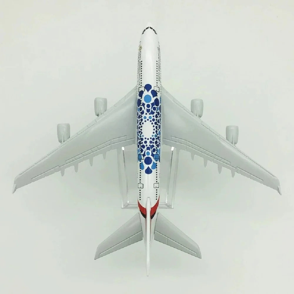 Emirates A380 Airplane Diecast Metal 1/400 Scale Aircraft 16CM Collectible Miniatures Model Planes Boys Toys Displays