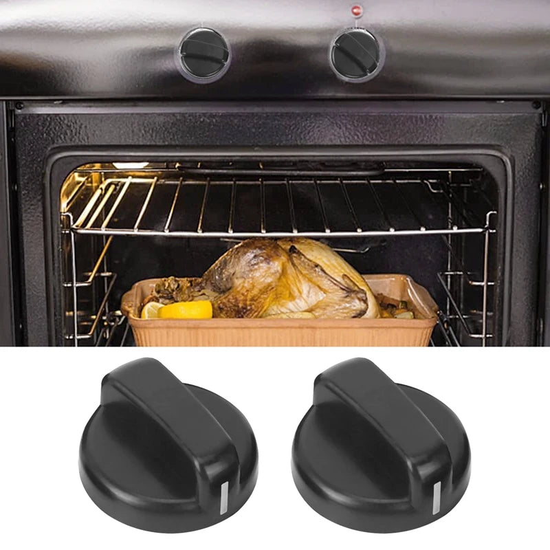 9Pack X(6 PCS Kitchen Black Plastic Gas Stove Cooker Control Knobs)
