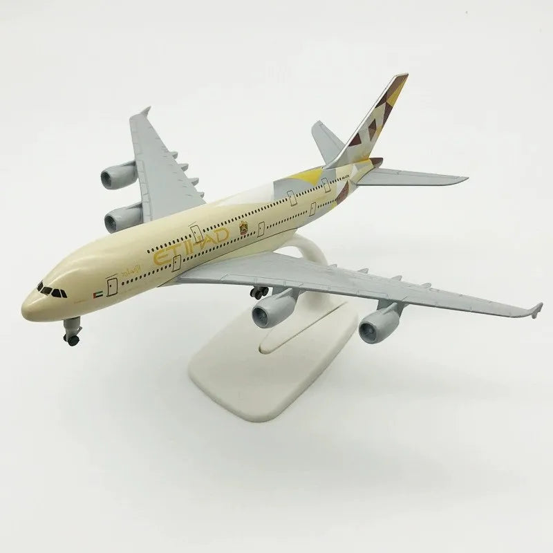 A380 Etihad Airways A380 Airplane Model Aircraft Toy Alloy Diecast Model Aircraft Plane Model for Home Decor Collection