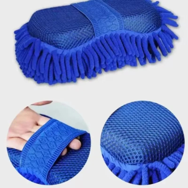 1/2PCS Car Wash Glove Microfiber Chenille Car Wash Sponge Free Care Washing Detailing Brush Pad Multifunction Auto Cleaning Tool