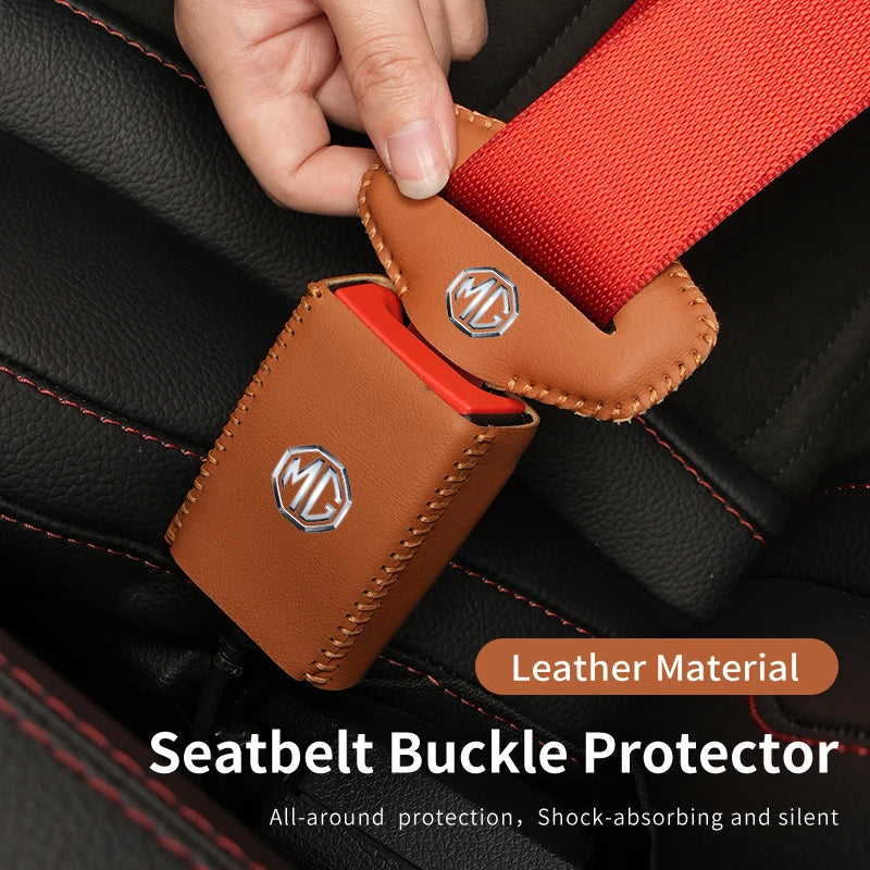 Car Seatbelt Buckle Protector Case Anti-scratch Cover Interior For Morris Garages MG 3 5 6 7 HS ZS GS Hector TF GT ZR RX5 RX8
