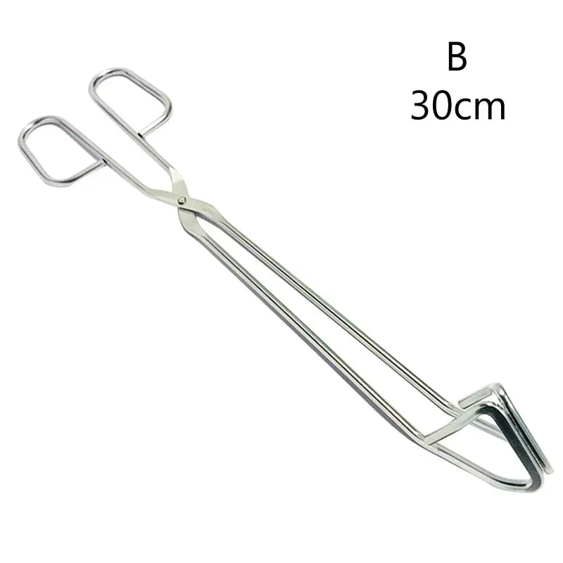 Heat Resistant Hollow-Out Barbecue Clip, Food Tongs, BBQ Accessories, Stainless Steel Material for Kitchen BBQ