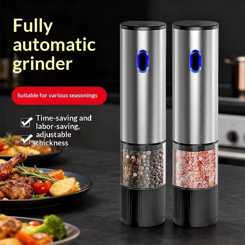 Electric Salt and Pepper Grinder Rechargeable Automatic Mill Shaker Adjustable Coarseness Kitchen Spice Tools