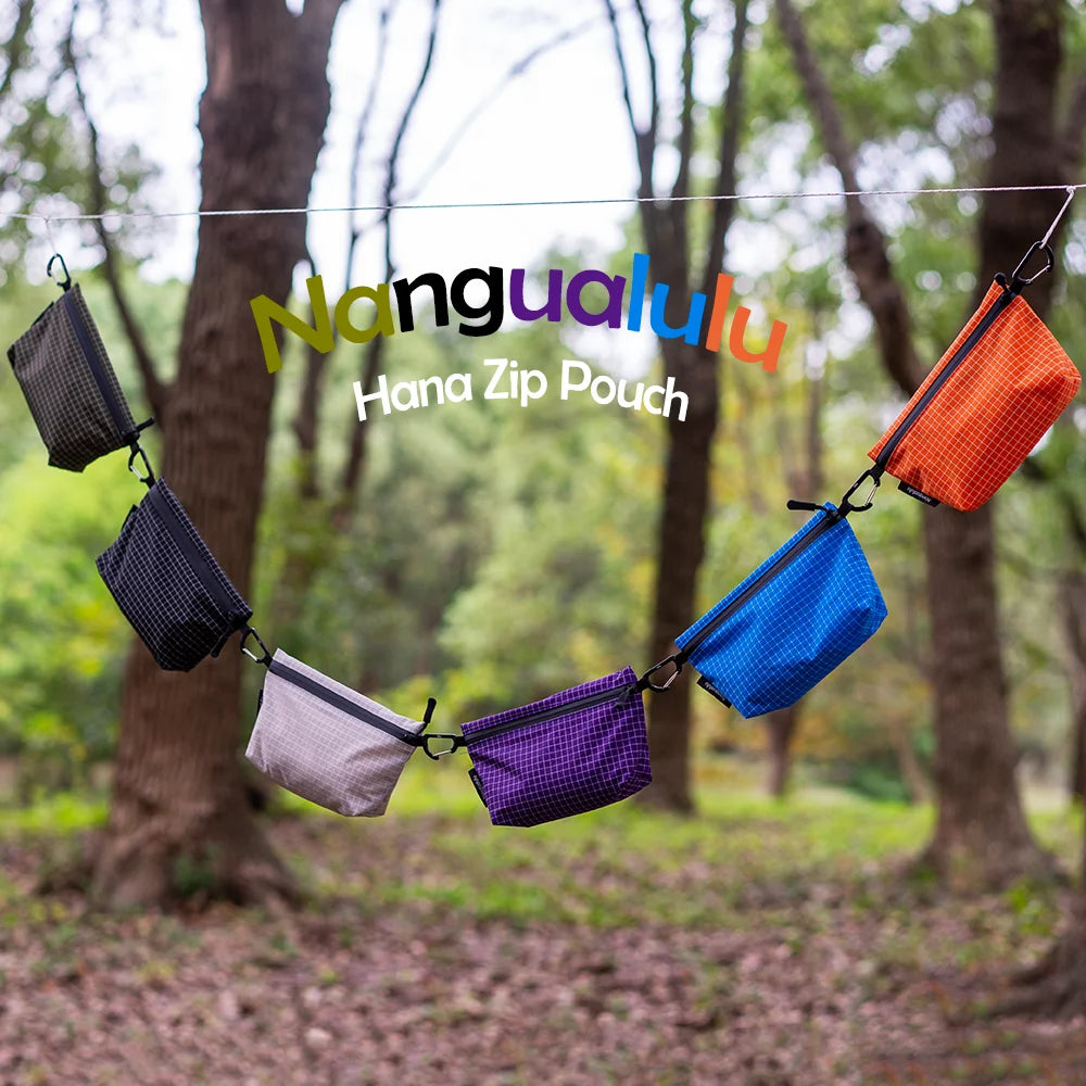 16g Lightweight Waterproof EDC Pouch for Outdoor Hiking Camping with Zipper and Passport Storage