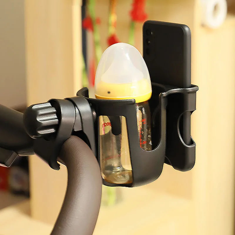 Pram Cup Holders Baby Stroller Water Cup Holder with Mobile Phone Holder Cart Carbicycle Pushchair Bottle Rack Phone Holders
