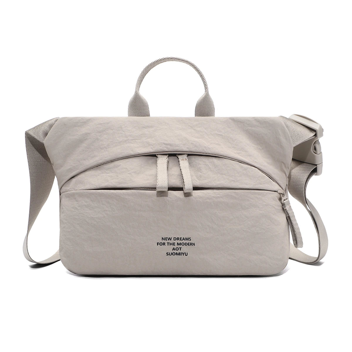 Fashionable women's nylon crossbody bag, niche chic backpack, casual large capacity chest bag, shoulder bag