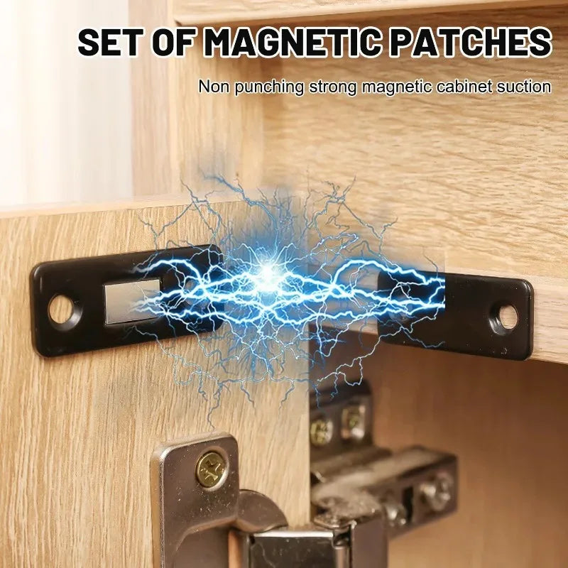 20/1Set Invisible Magnets Cabinet Catches Strong Magnetic Door Stopper Patch Adhesive Furniture Drawer Window Door Closer Latch