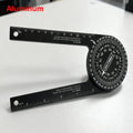 New 360° Horizontal Angle Gauge Protractor Woodworking Square Cutting Locator Angle Gauge Aluminum Alloy Plastic
