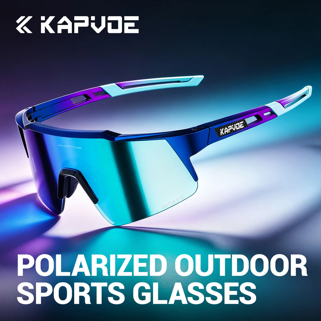 Kapvoe Hot Polarized Hiking Eyewear Men's Cycling Sunglasses Women MTB Bike Glasses Outdoor Pickball Sports Off-road Glasses
