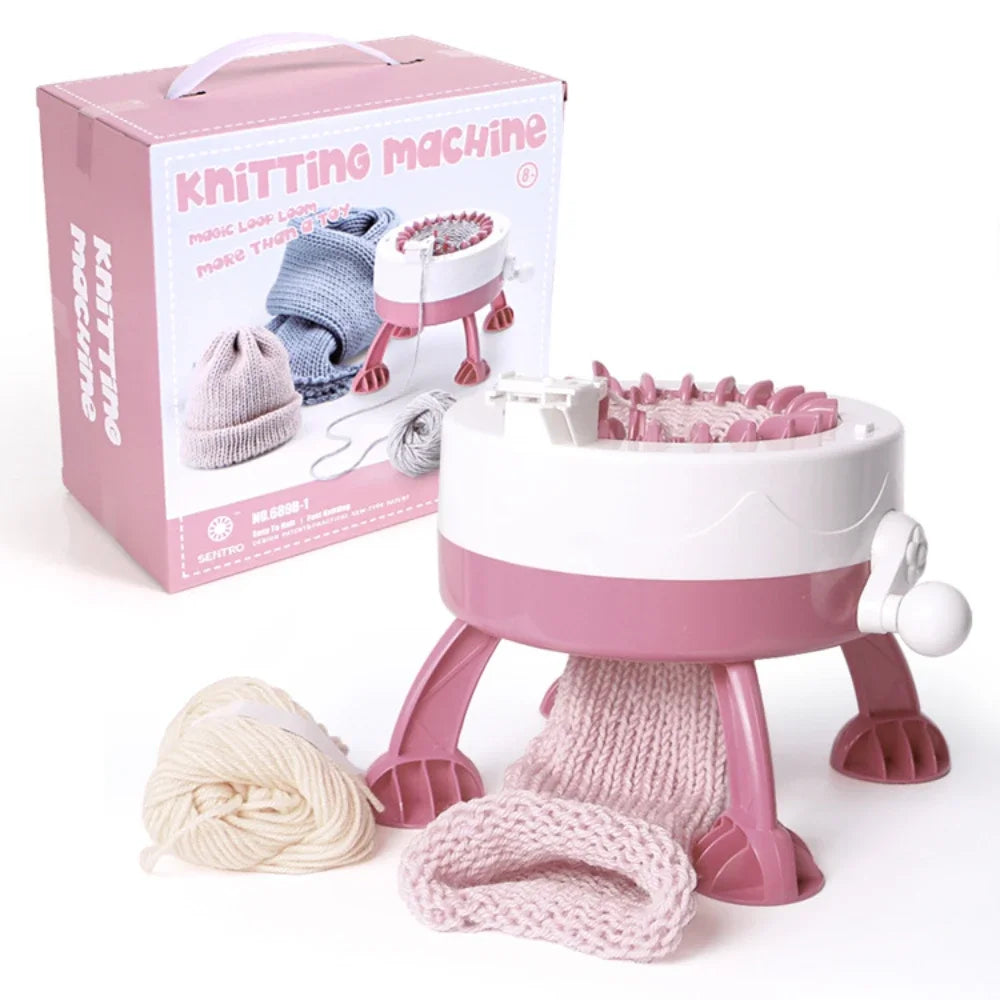 Automatic Knitting Machine, 22 Stitches Smart Knitting Board Rotary Double Crochet Knitting Machine Kit for Adults or Beginners